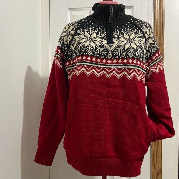 Ice Wear 100% worsted wool polyester lined Nordic style sweater. Size M. Used. - Picture 3 of 16